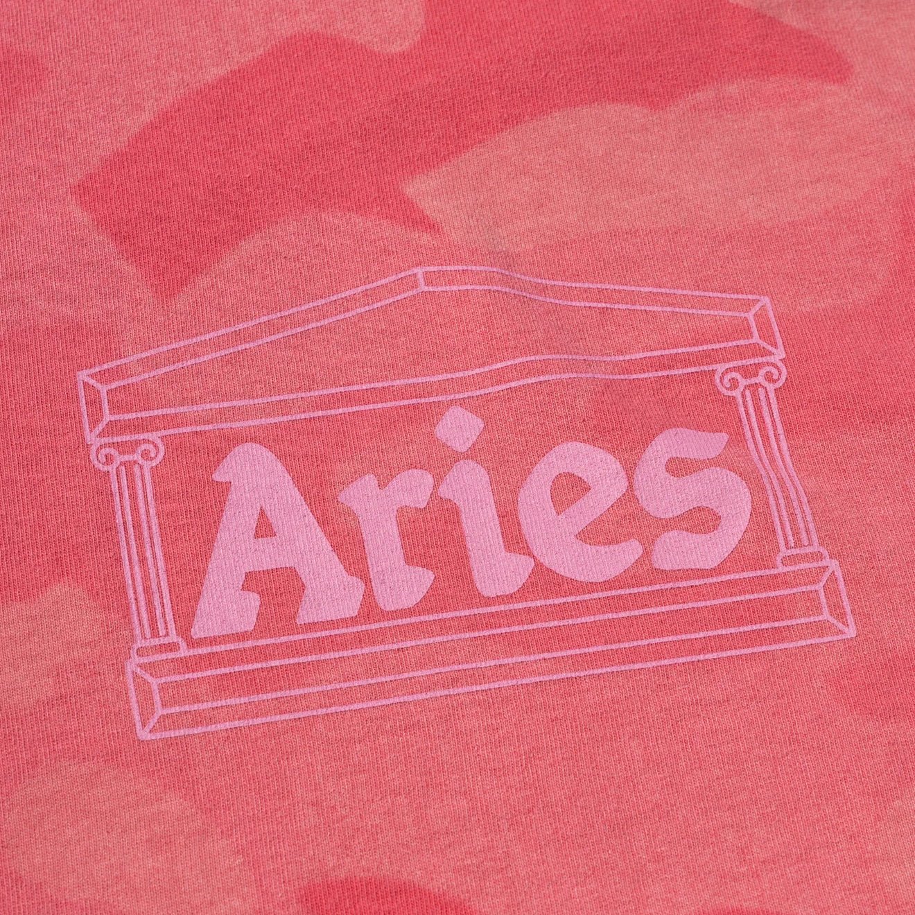 Aries Womens Aged Camo S/S Tee Pink