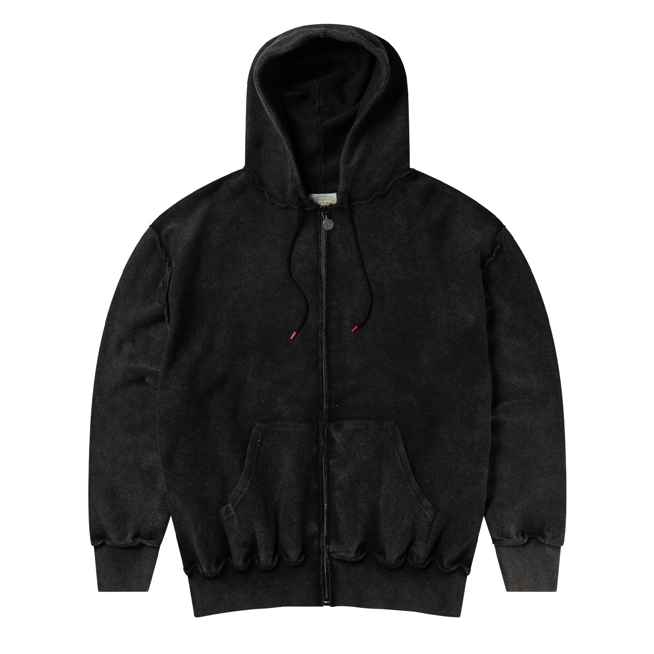 Aries Womens Aged Reverso Temple Zip Through Hoodie Black