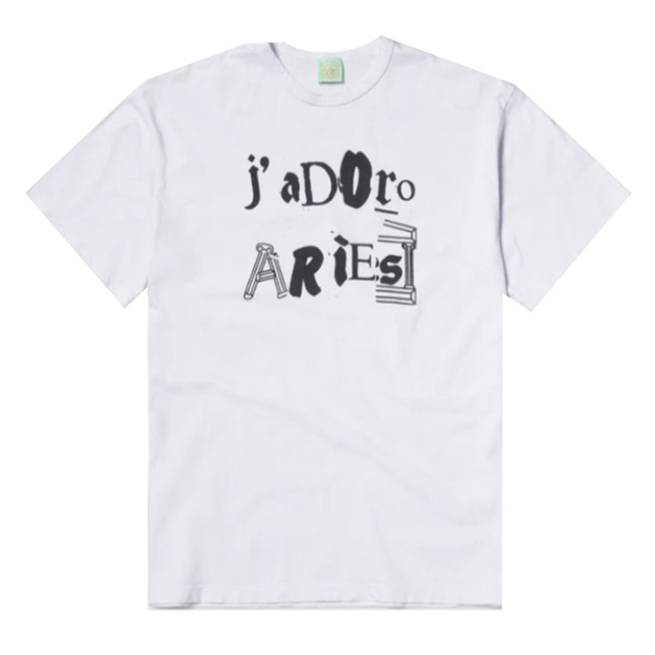 Aries Womens J'Adoro Aries Ransom SS Tee White