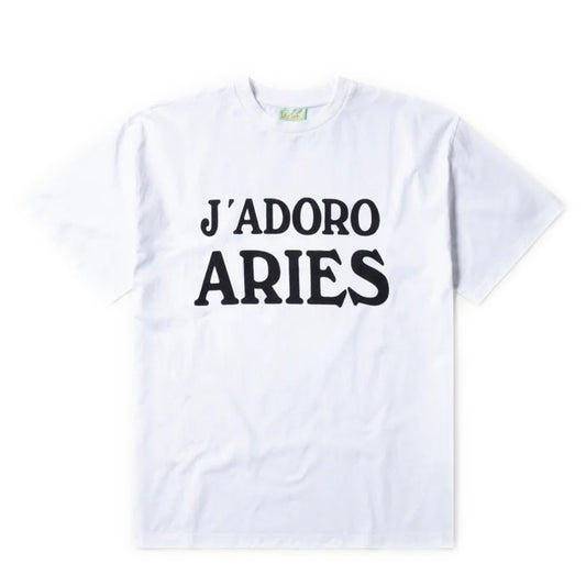 Aries Womens J'Adoro Aries SS Tee Baby Fit White