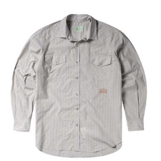 Aries Womens Poplin Stripe Western Shirt Beige