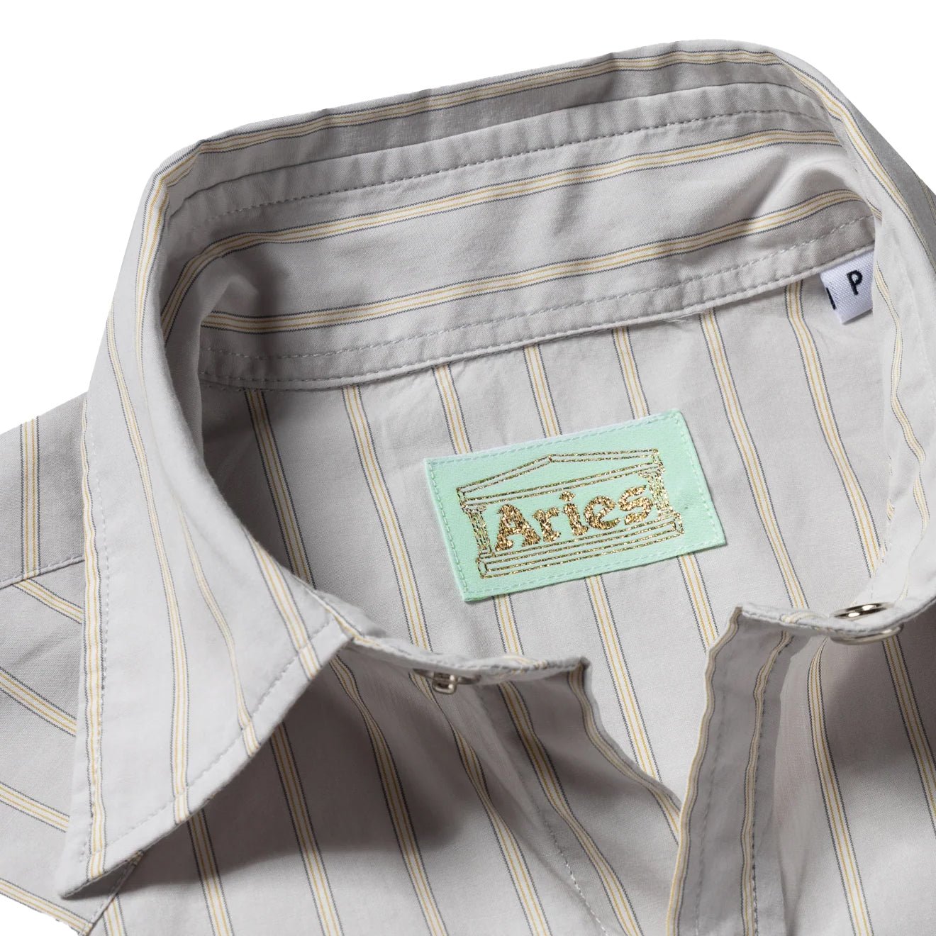 Aries Womens Poplin Stripe Western Shirt Beige
