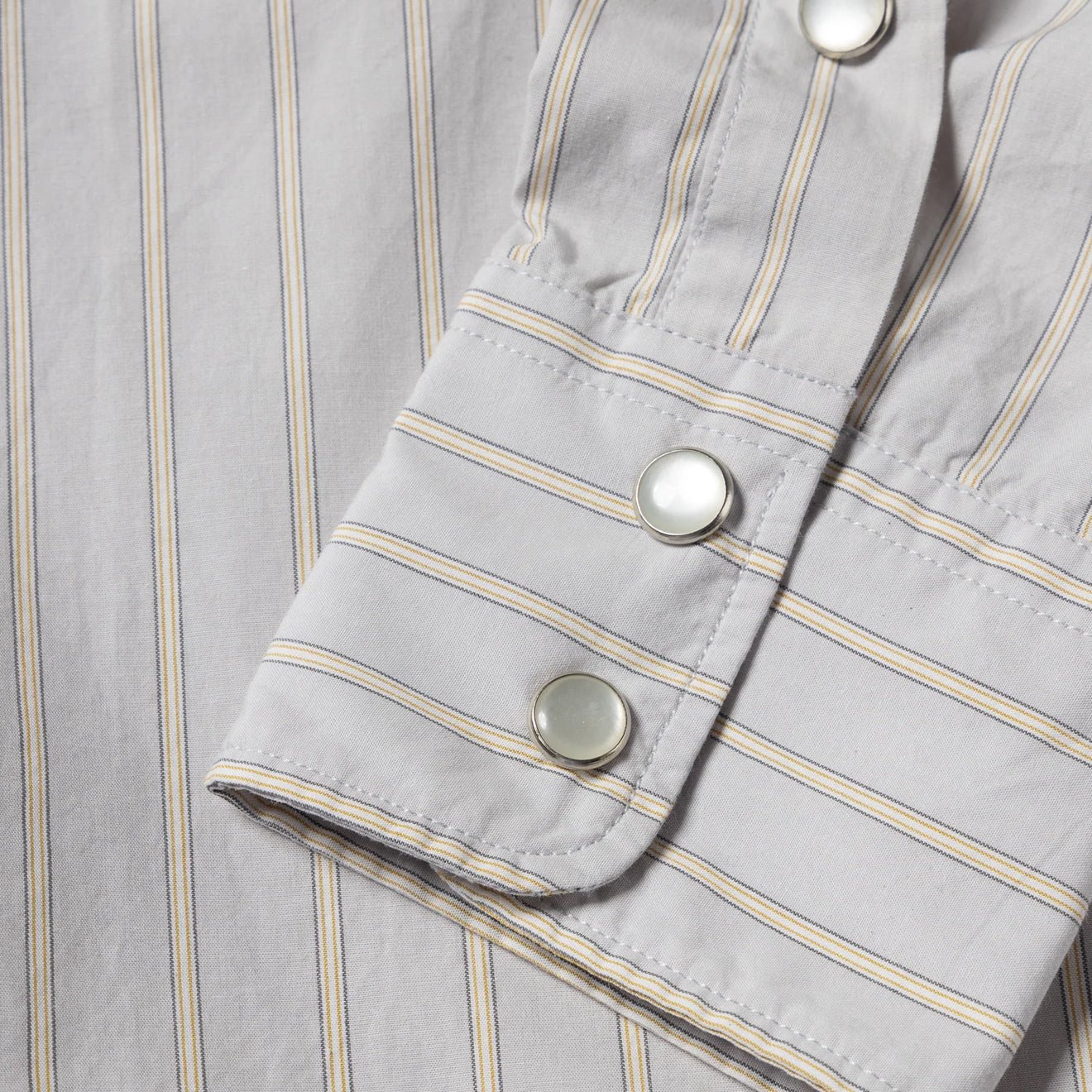 Aries Womens Poplin Stripe Western Shirt Beige