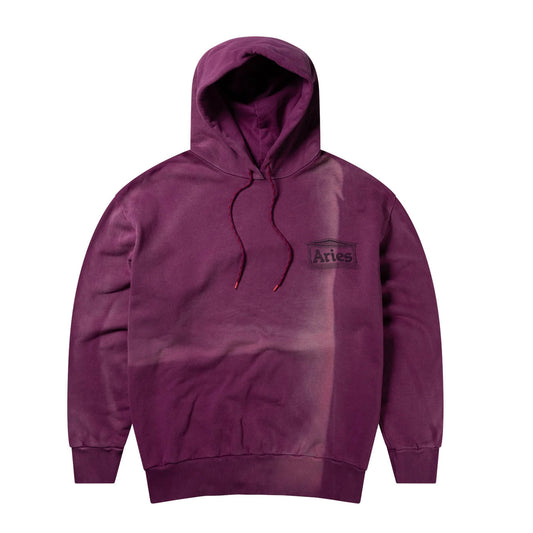Aries Womens Premium Sunbleached Temple Hoodie Purple - pam pam