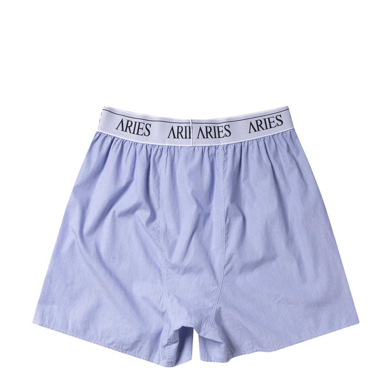 Aries Womens Stripe Poplin Classic Boxer Shorts Blue