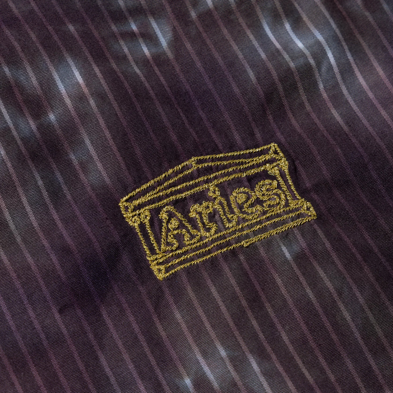 Aries Womens Tie Dye Stripe Poplin Boxer Shorts Black