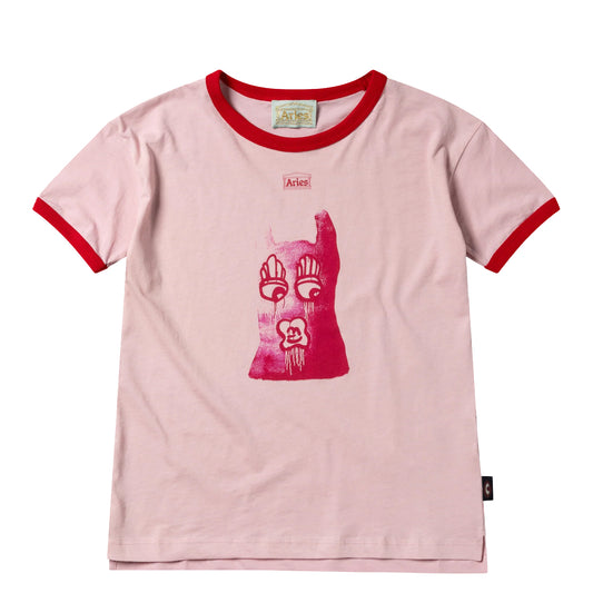 Aries Womens Who Knows S/S Ringer Tee Pink