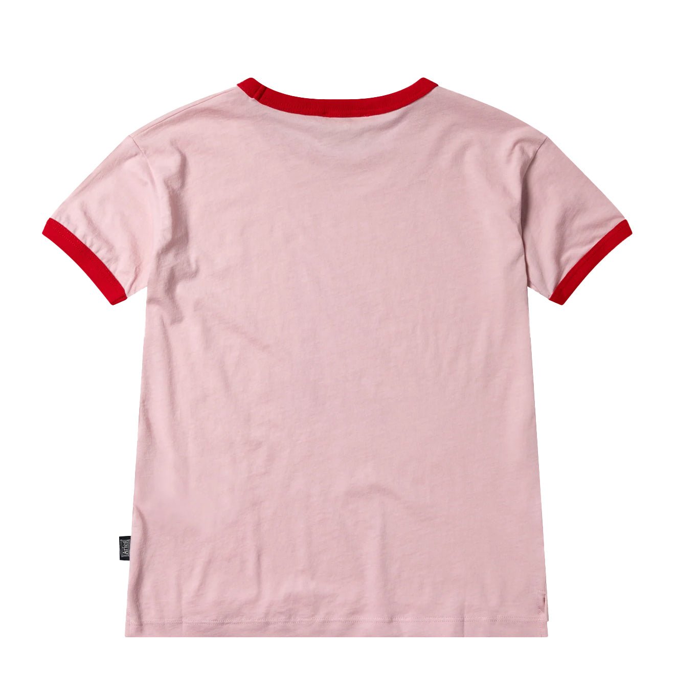 Aries Womens Who Knows S/S Ringer Tee Pink