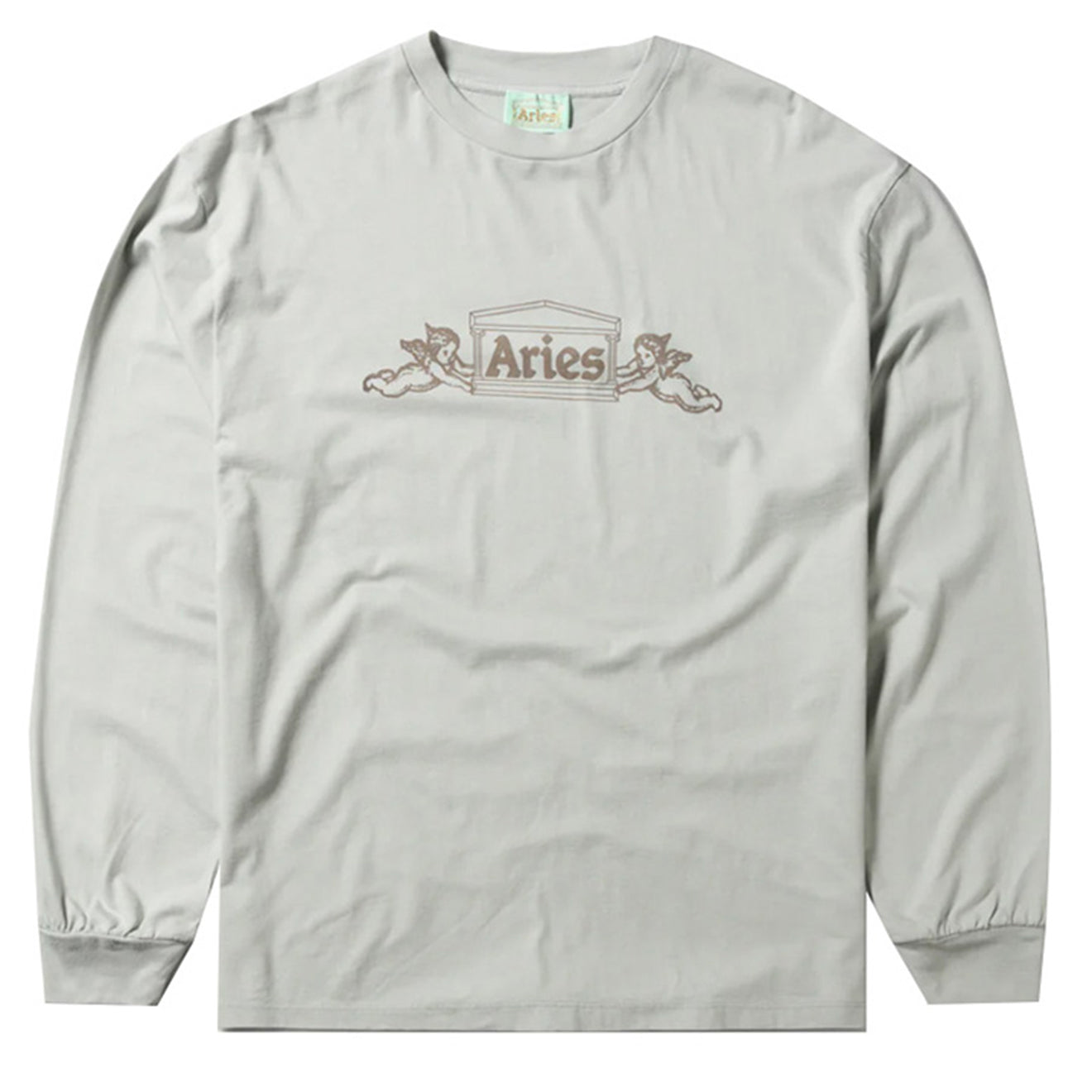 Aries Womens Winged Temple LS Tee Grey