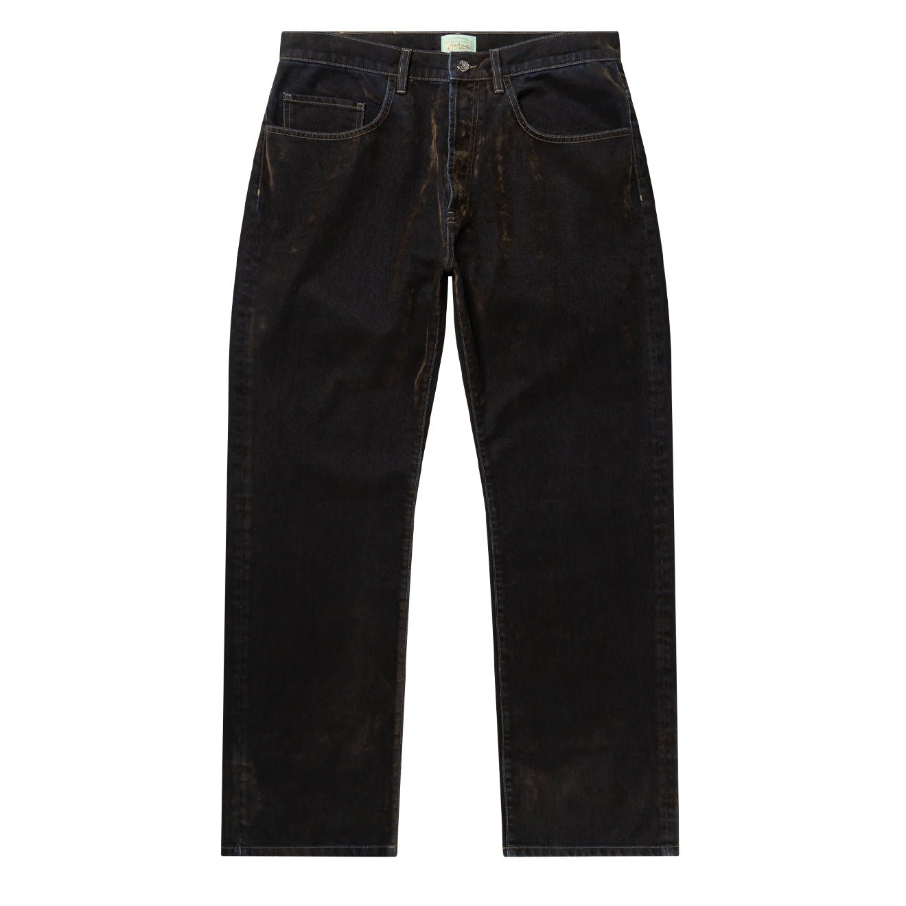 Aries Worn Flock Batten Jean Green | pam pam