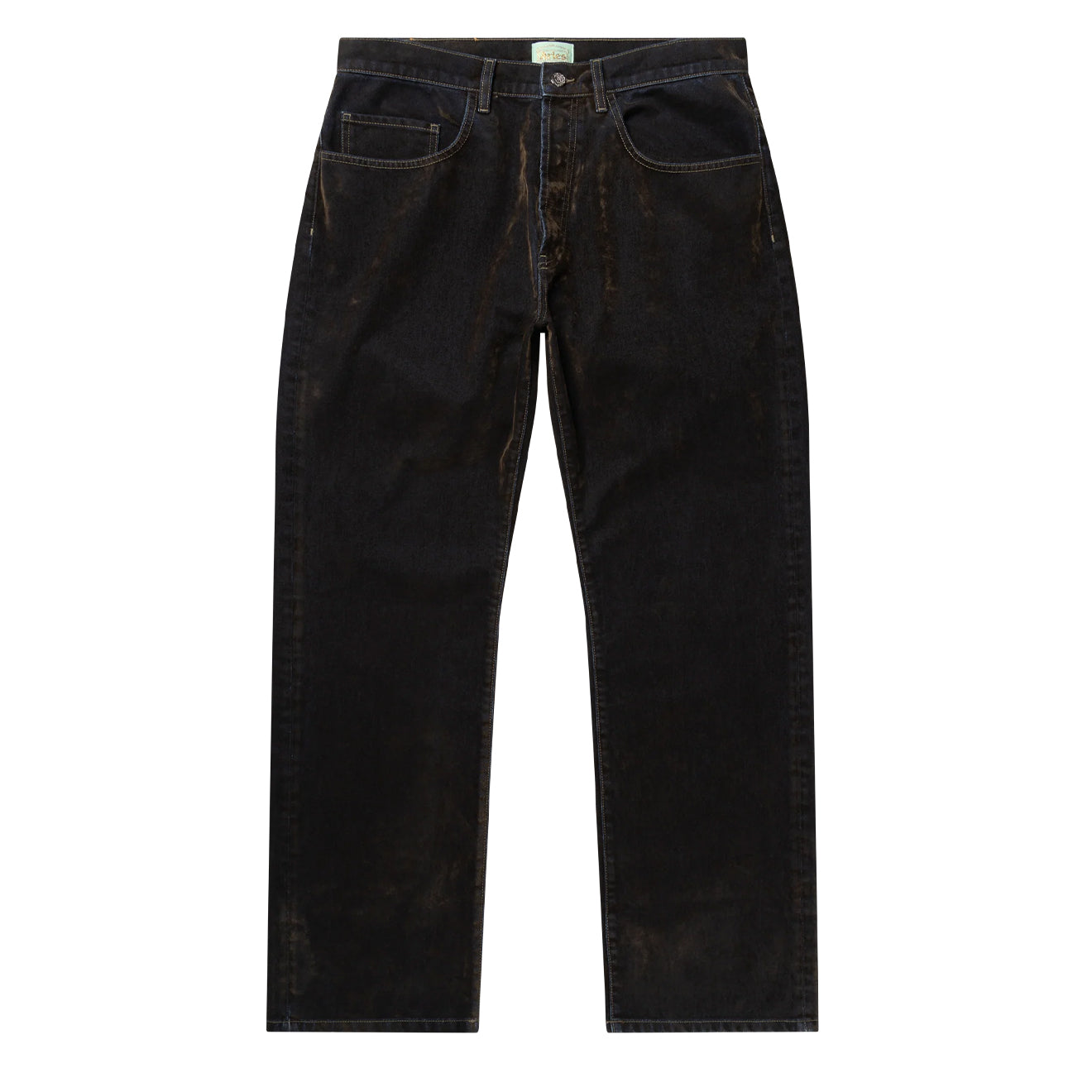 Aries Worn Flock Batten Jean Green