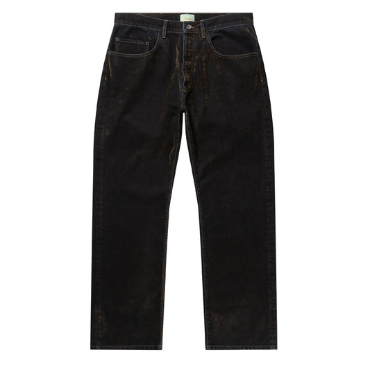 Aries Worn Flock Batten Jean Green
