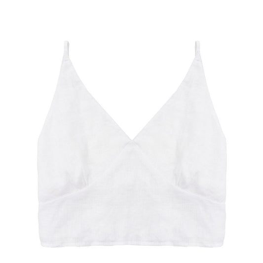 Arthur Cropped Bust Top Bright White