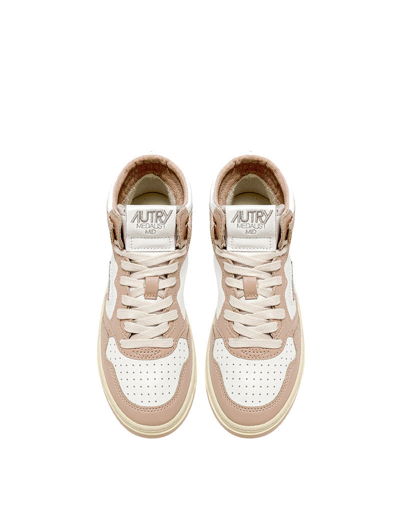 Autry Medalist Mid Trainers White / Mushroom Autry