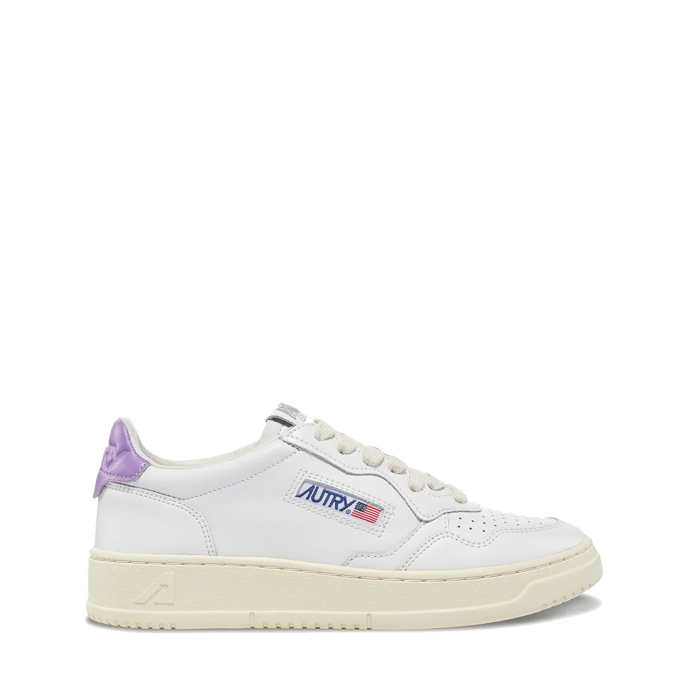 Autry Womens Medalist Low Trainer Leather / Leather - White / Lavender