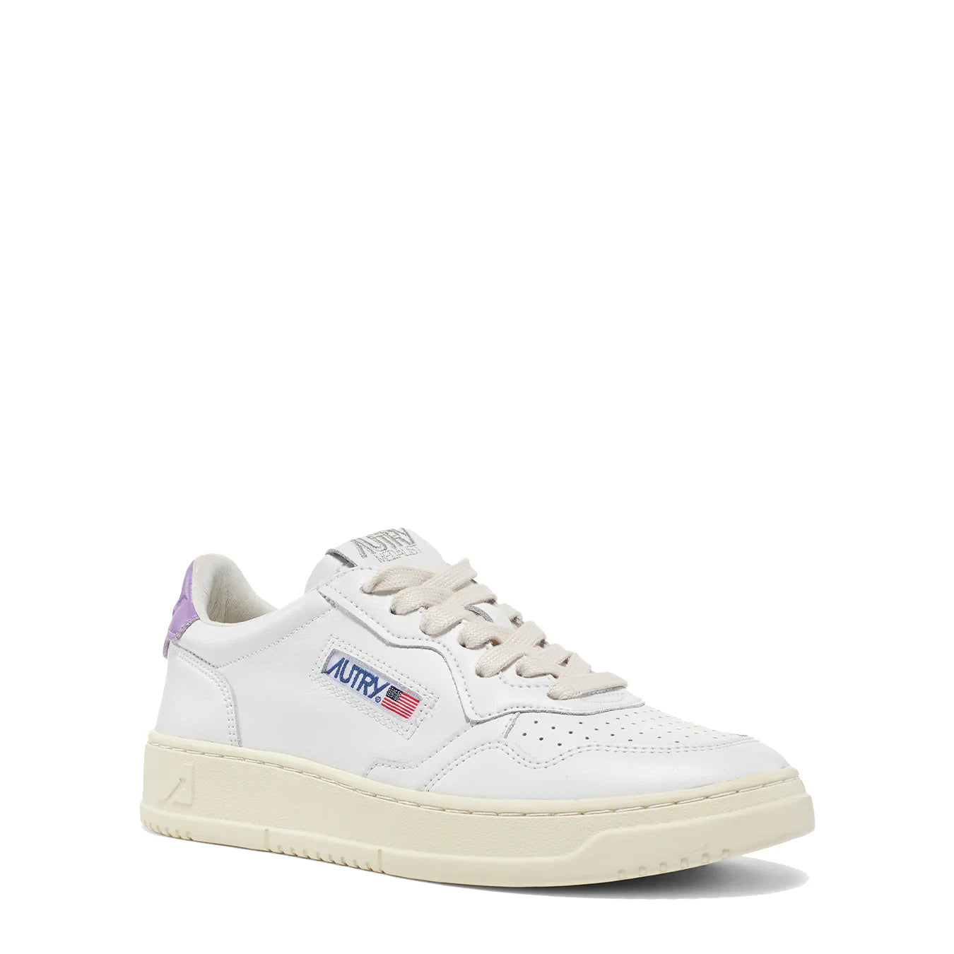 Autry Womens Medalist Low Trainer Leather / Leather - White / Lavender