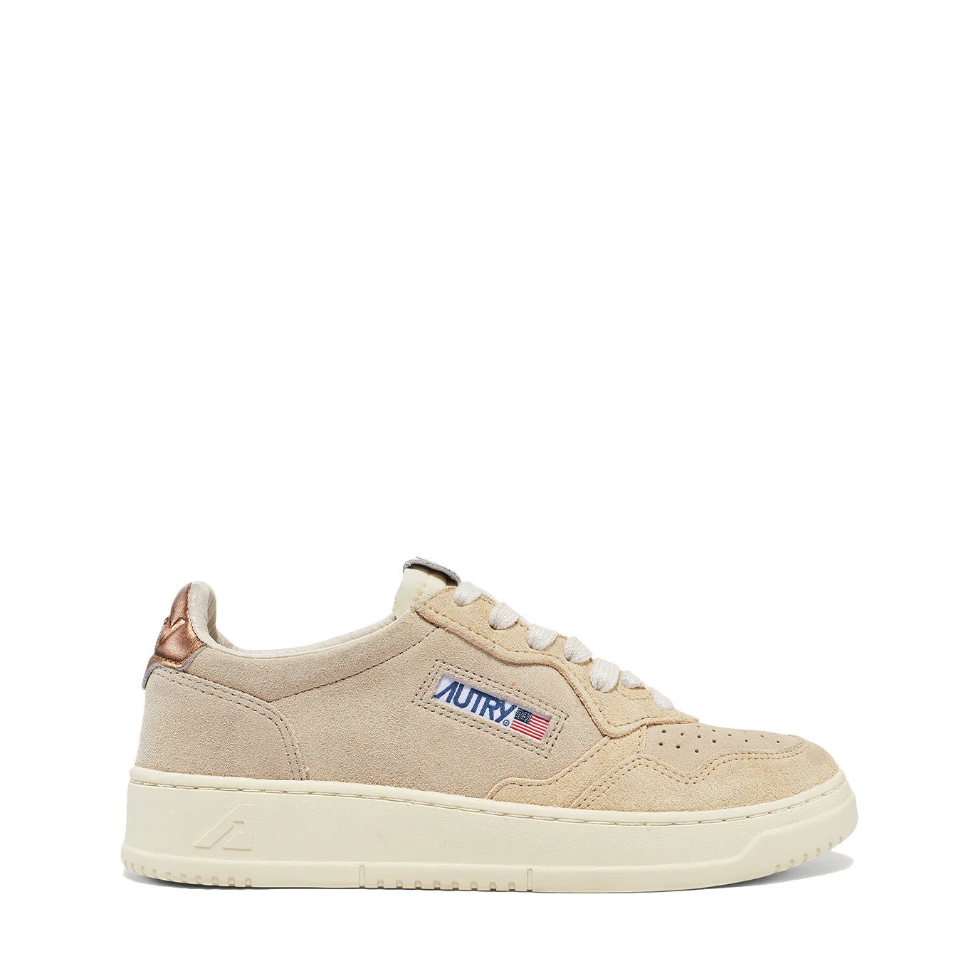 Autry Womens Medalist Low Trainer Mix Suede Geyser / Ecru