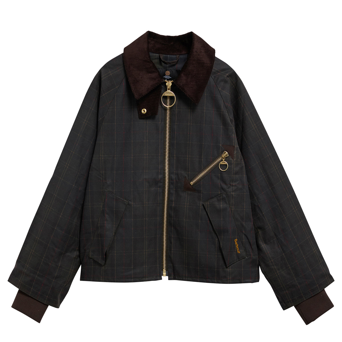 Barbour Womens Arlene Checked Wax Jacket Classic / Shadow Classic