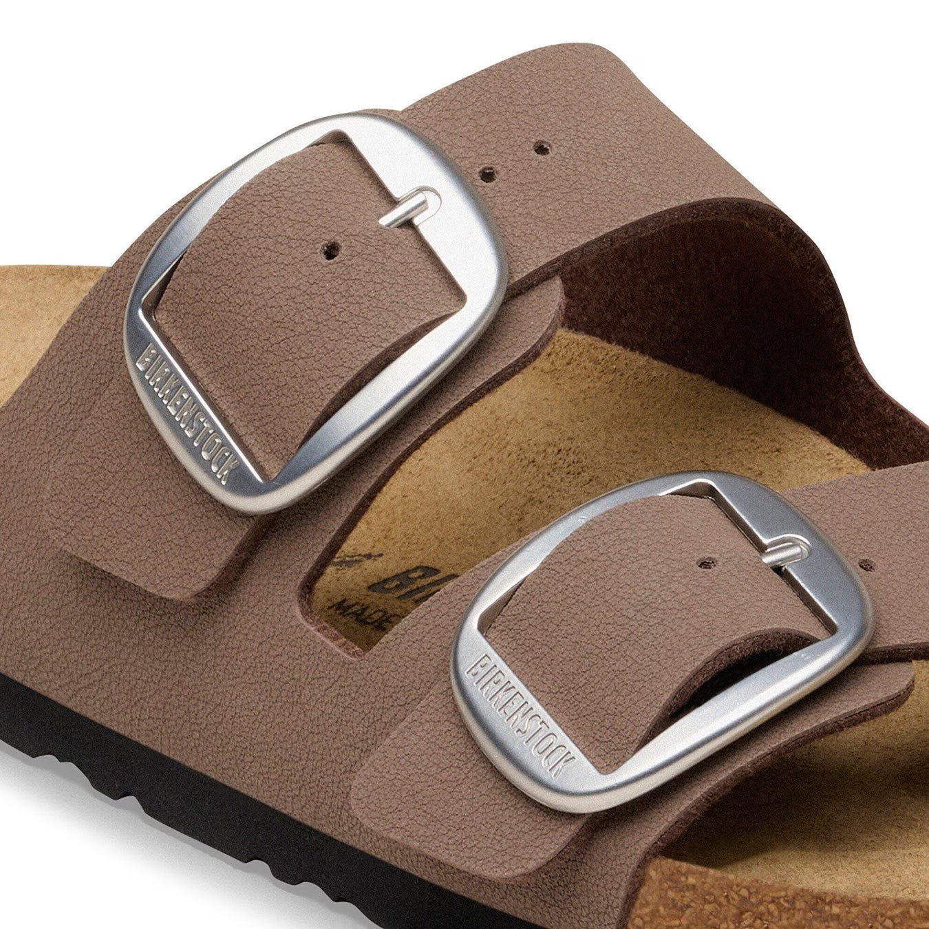 Birkenstock Womens Arizona Big Buckle Nubuck Sandal Mocca