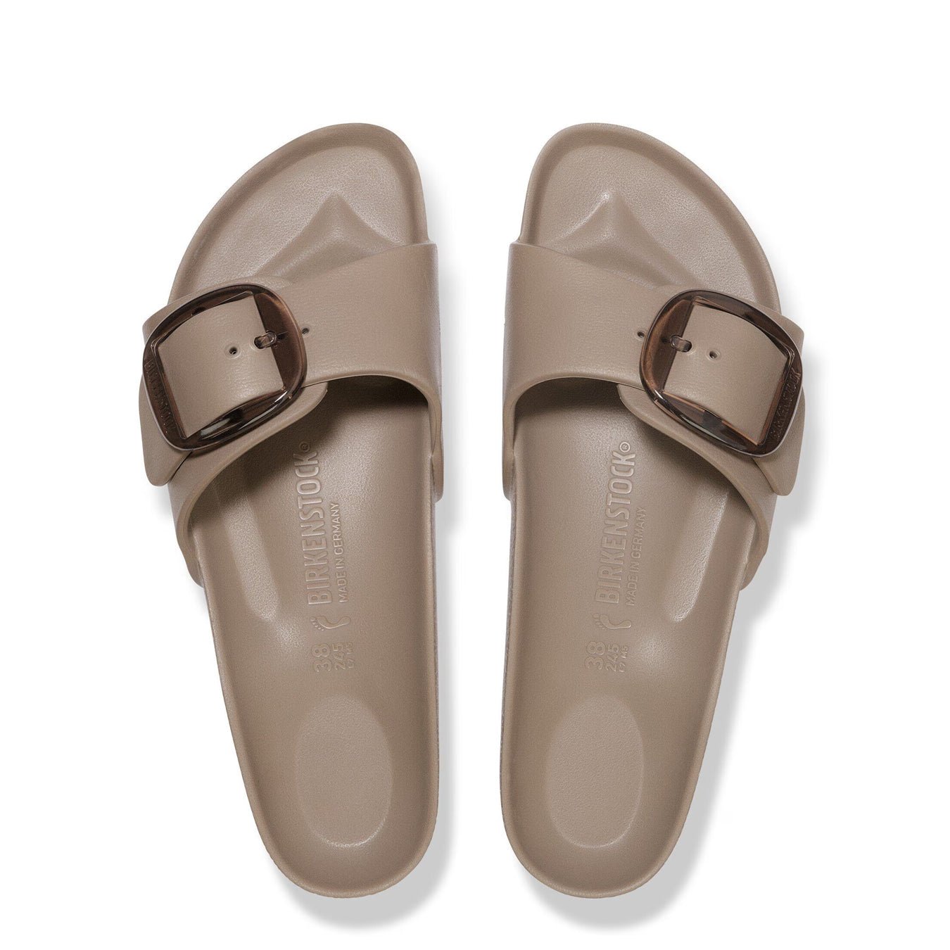 Birkenstock Womens Madrid Big Buckle EVA Sandal Grey Taupe
