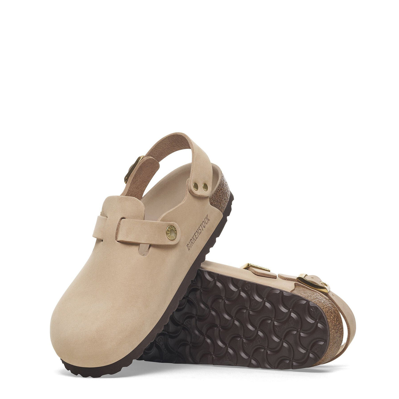 Birkenstock Womens Tokio II Nubuck Leather Narrow Fit Sandcastle - pam pam 