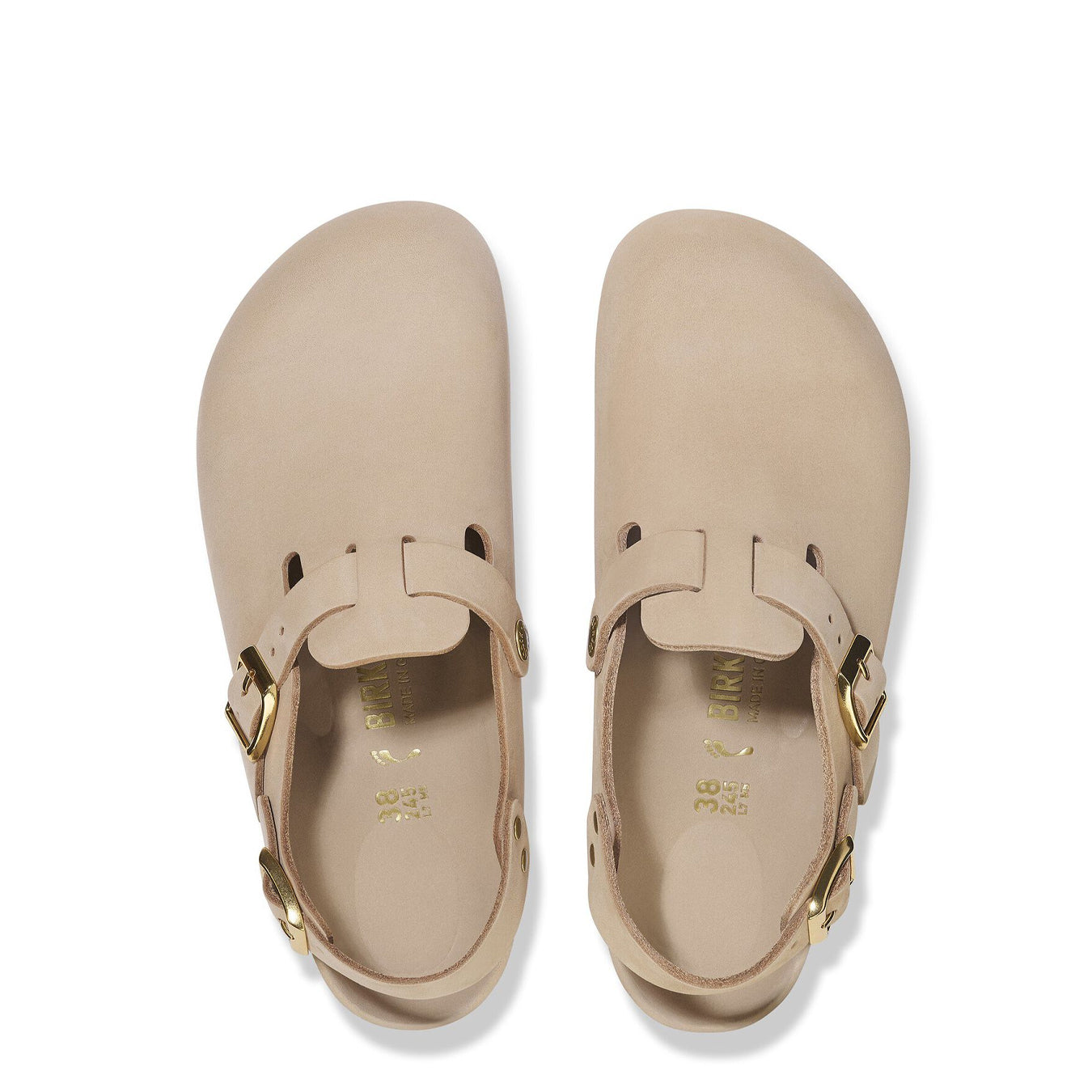 Birkenstock Womens Tokio II Nubuck Leather Narrow Fit Sandcastle - pam pam 