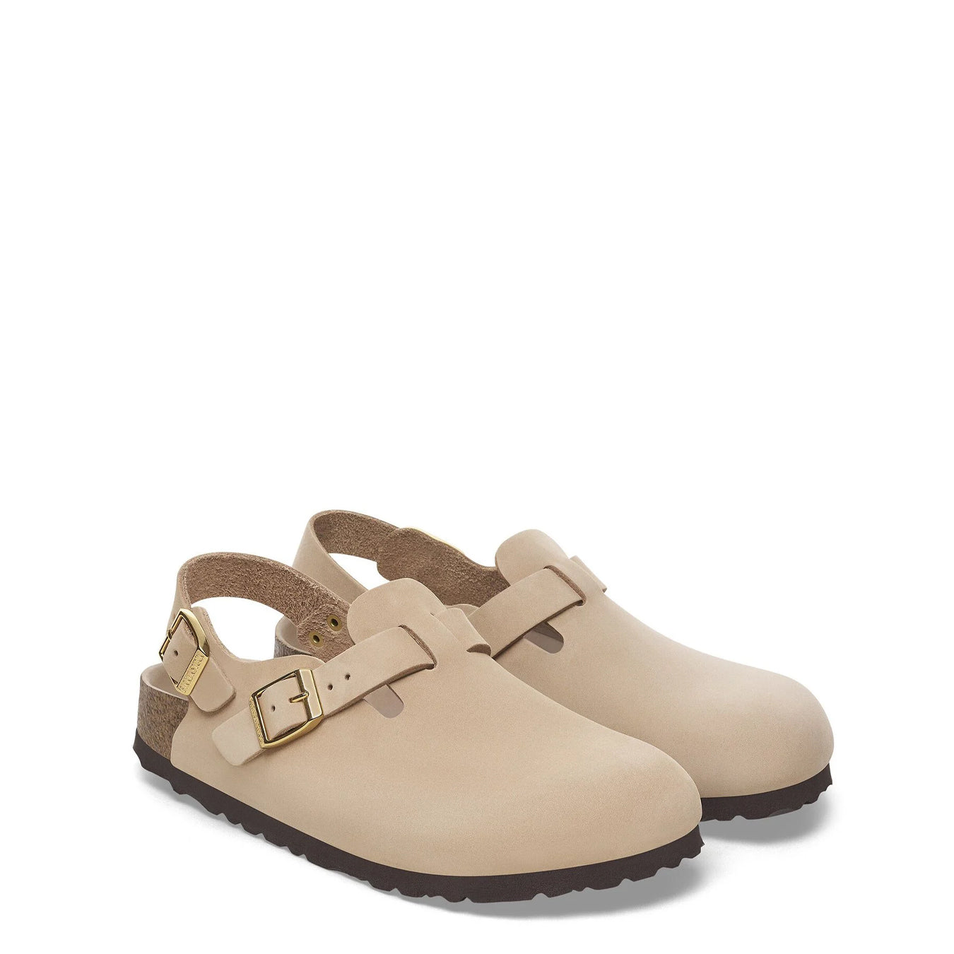 Birkenstock Womens Tokio II Nubuck Leather Narrow Fit Sandcastle - pam pam 