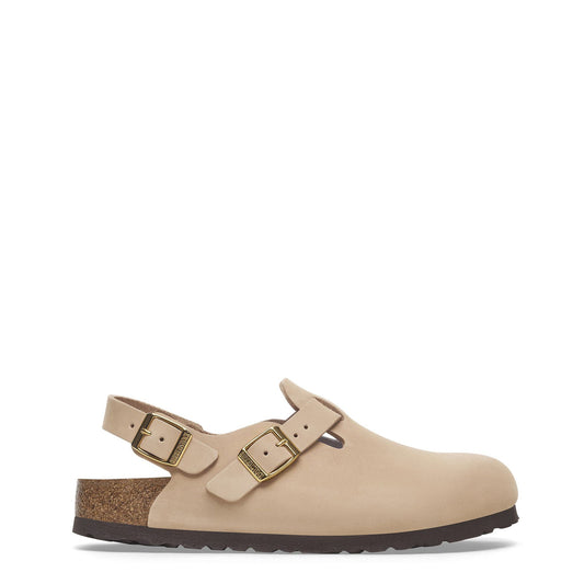 Birkenstock Womens Tokio II Nubuck Leather Narrow Fit Sandcastle - pam pam