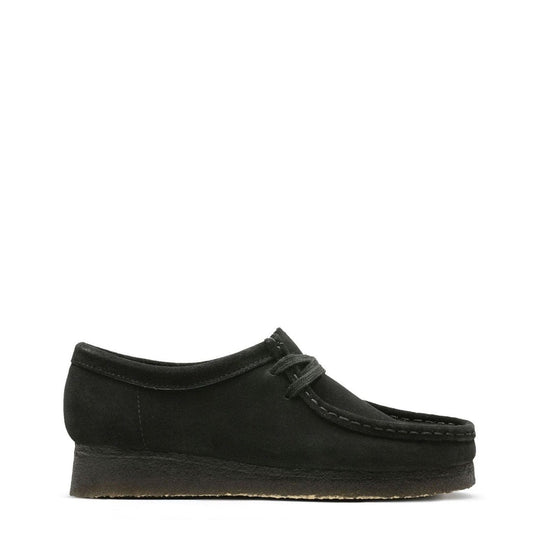 Clarks Originals Womens Wallabee Shoes Black Suede - pam pam