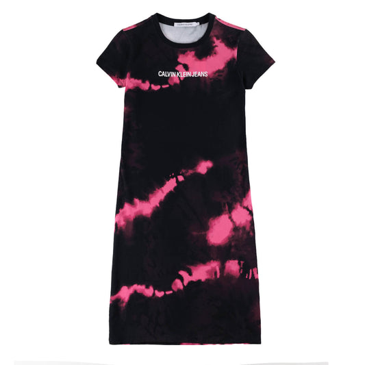 Calvin Klein Womens Acid Wash Dress Purple / Black - pam pam