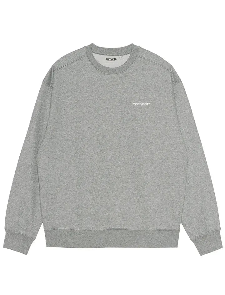 Carhartt WIP Script Embroidery Sweatshirt Grey Heather Carhartt WIP