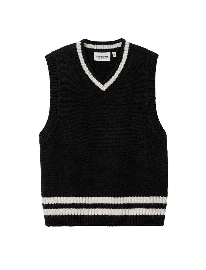 Carhartt WIP Stanford Vest Sweater Black / Salt Carhartt WIP