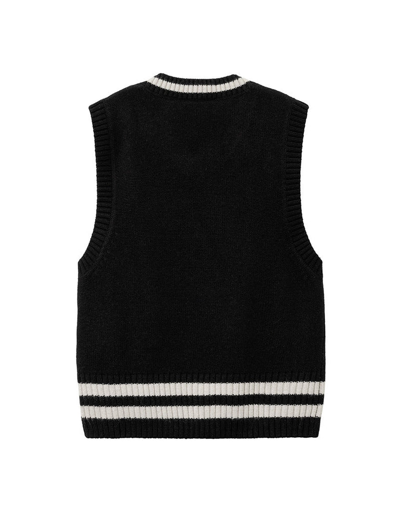 Carhartt WIP Stanford Vest Sweater Black / Salt Carhartt WIP