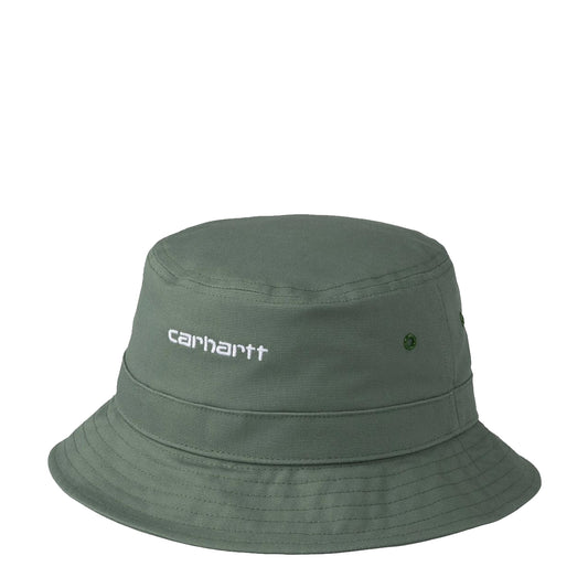 Carhartt WIP Script Bucket Hat Park / White