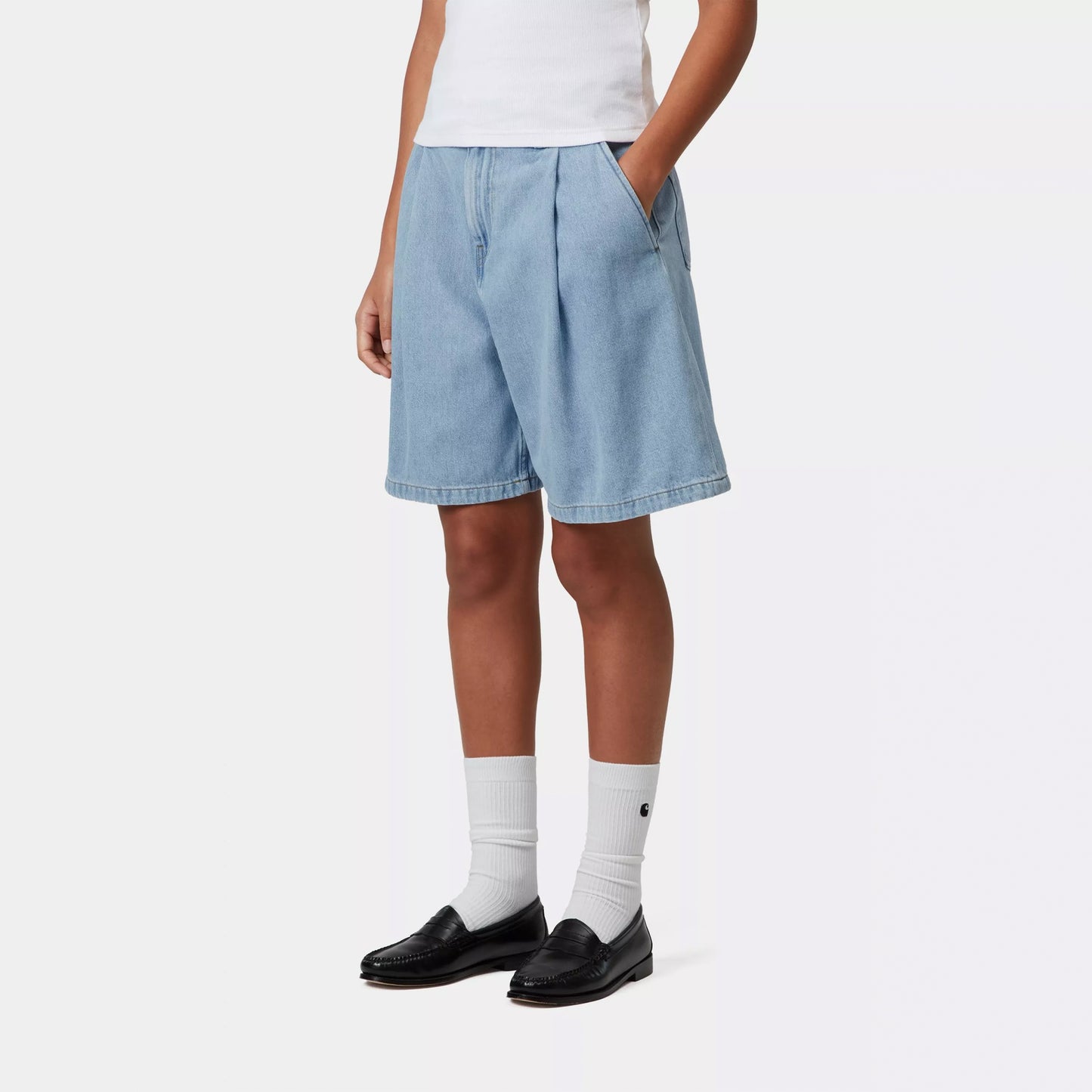 Carhartt WIP Womens Alta Short Blue Stone Bleached