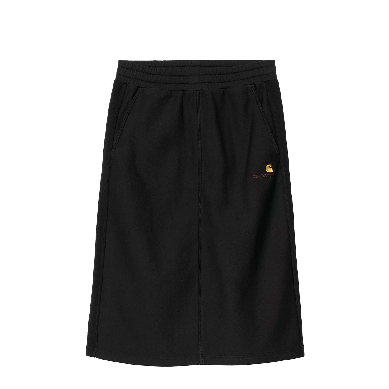 Carhartt WIP Womens American Script Sweat Skirt Black - pam pam 
