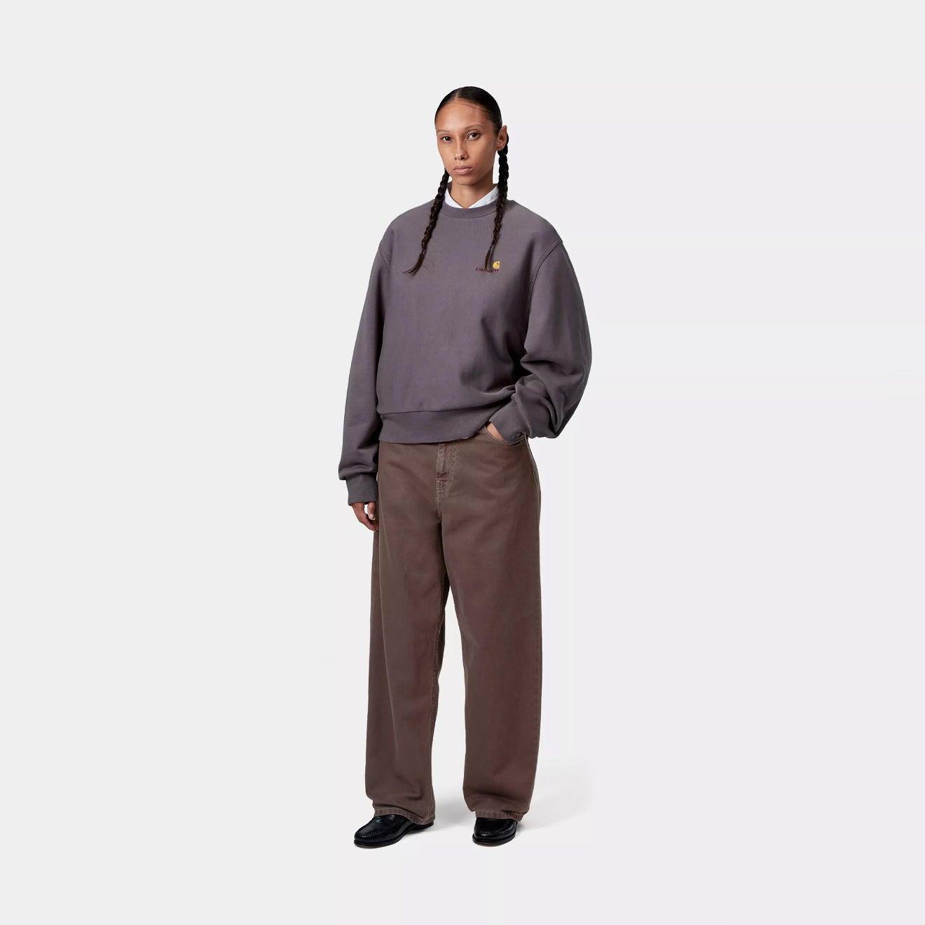 Carhartt WIP Womens Brandon Pant Palisander Stone Dyed - pam pam 