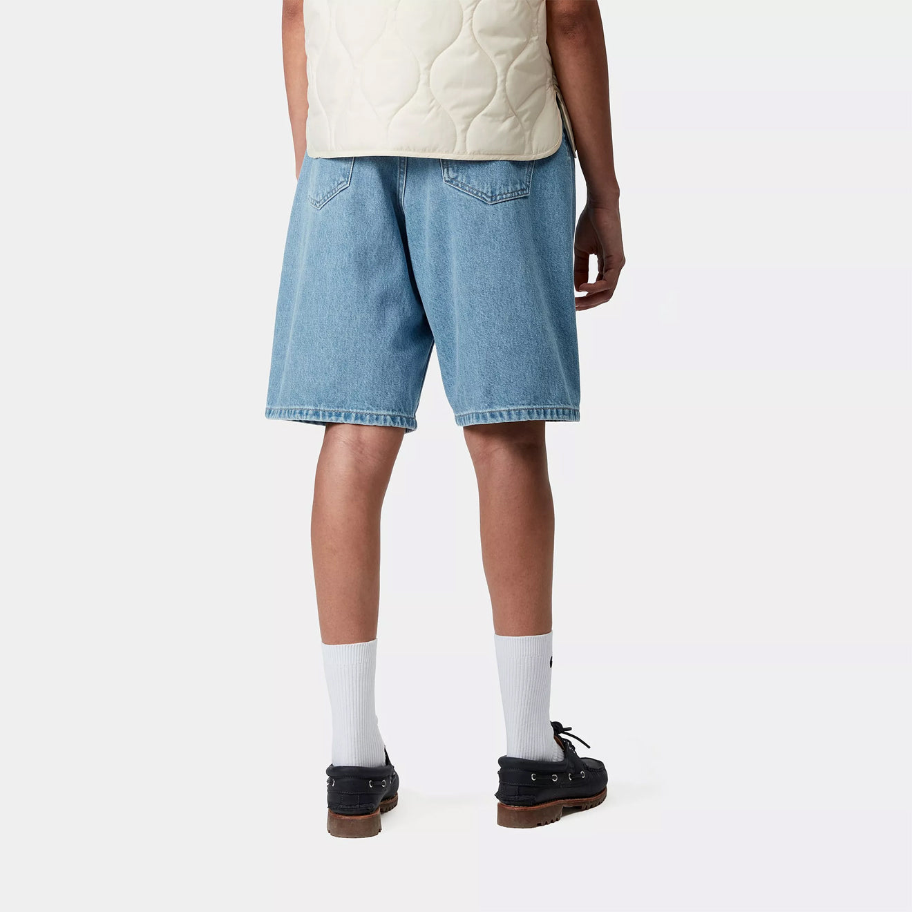 Carhartt WIP Womens Brandon Short Blue Stone Bleached - pam pam 