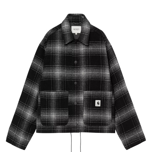 Carhartt WIP Womens Brennan Shirt Jac Brennan Check Black/Wax - pam pam