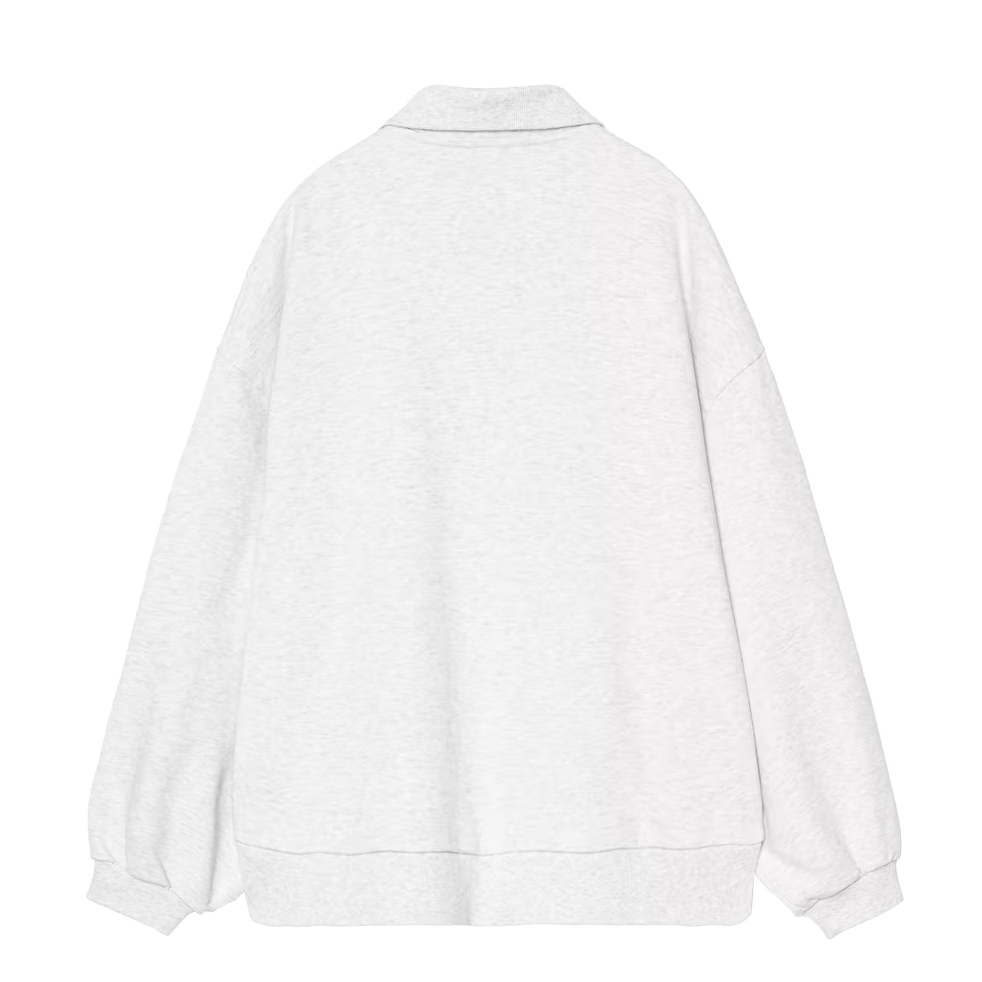 Carhartt WIP Womens Brenta Polo Sweat Ash Heather / White Heavy Stone Wash