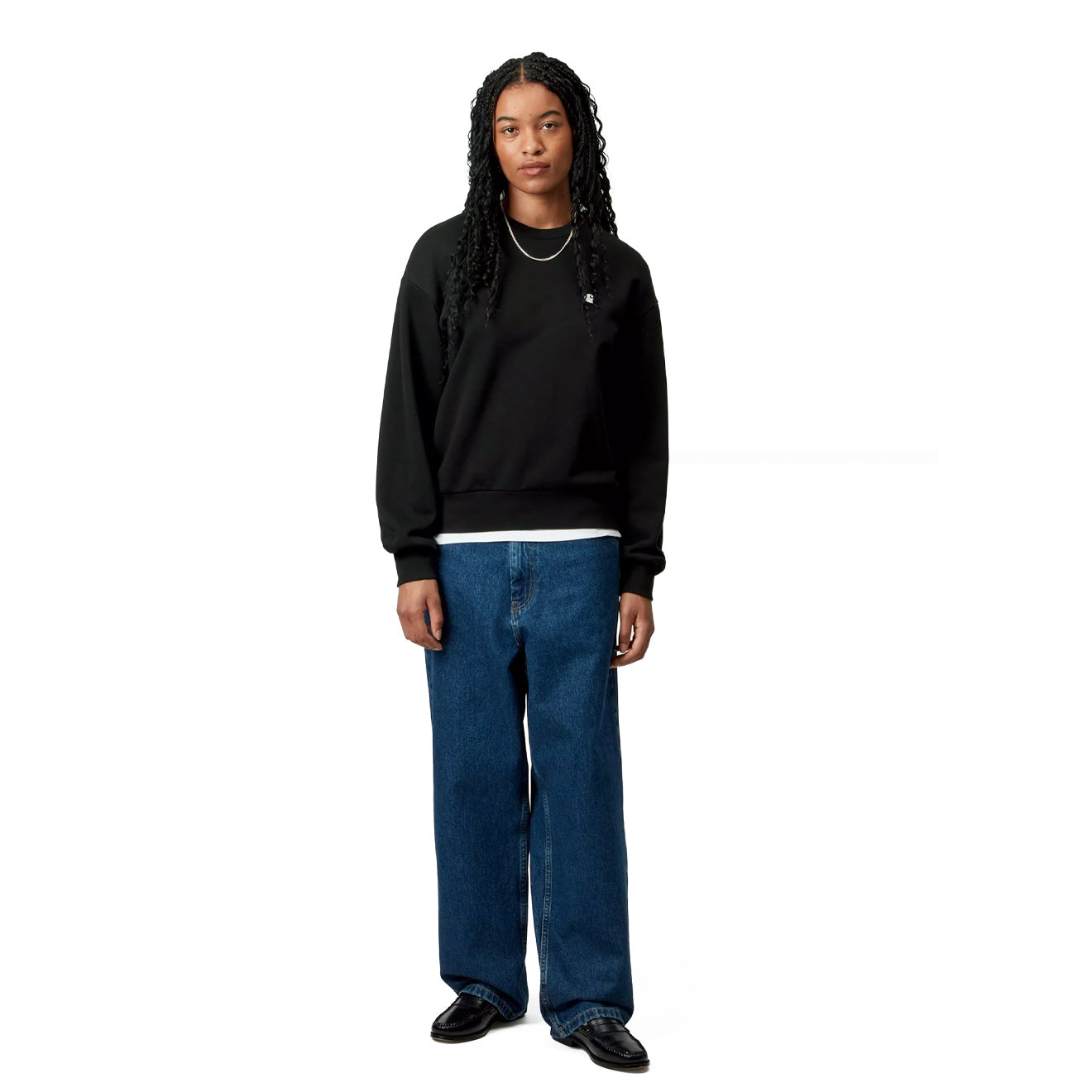 Carhartt WIP Womens Casey Sweatshirt Black / Silver - pam pam 