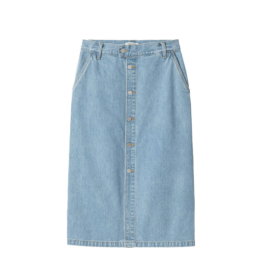 Carhartt WIP Womens Colby Skirt Blue Stone Bleached - pam pam