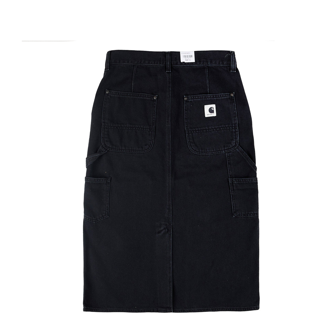 Carhartt WIP Womens Double Knee Skirt Black Stone Washed - pam pam 
