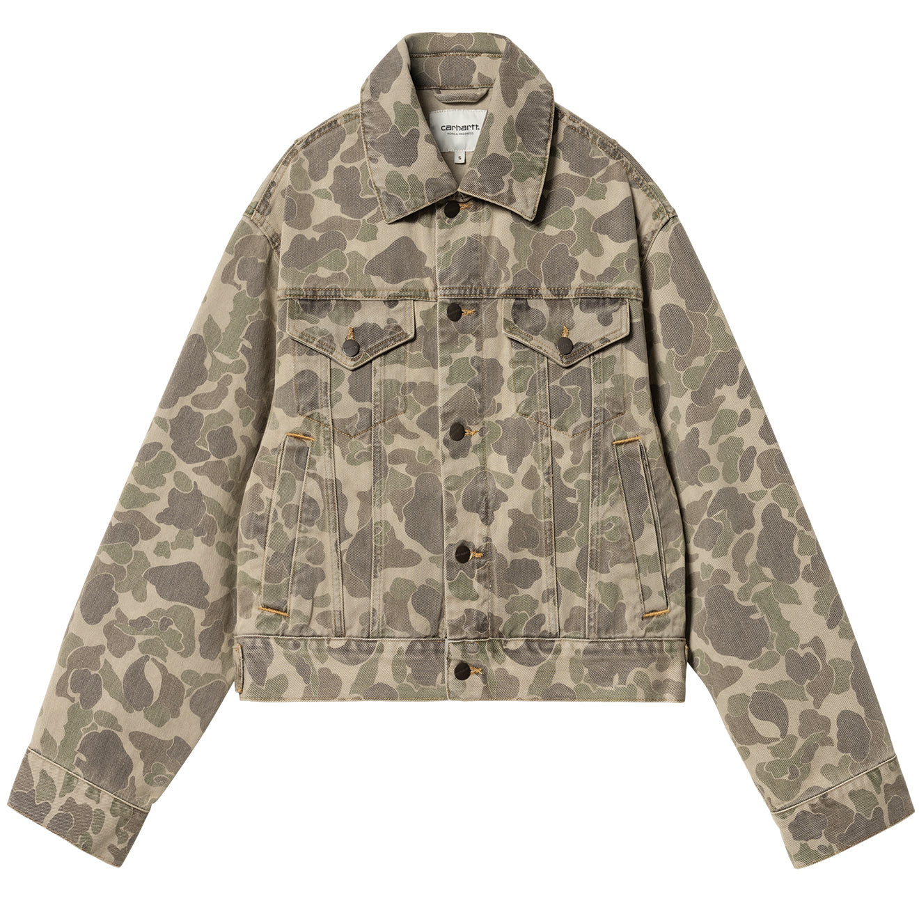 Carhartt WIP Womens Duck Orell Jacket Camo Duck / Black Bleached