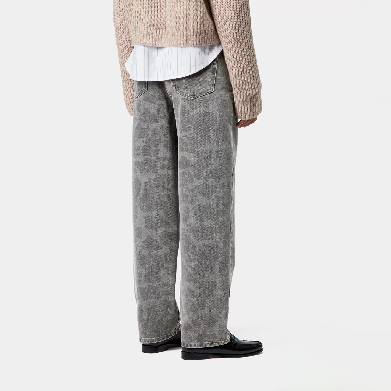 Carhartt WIP Womens Duck Orell Pant Camo Duck Black Heavy Bleached - pam pam 