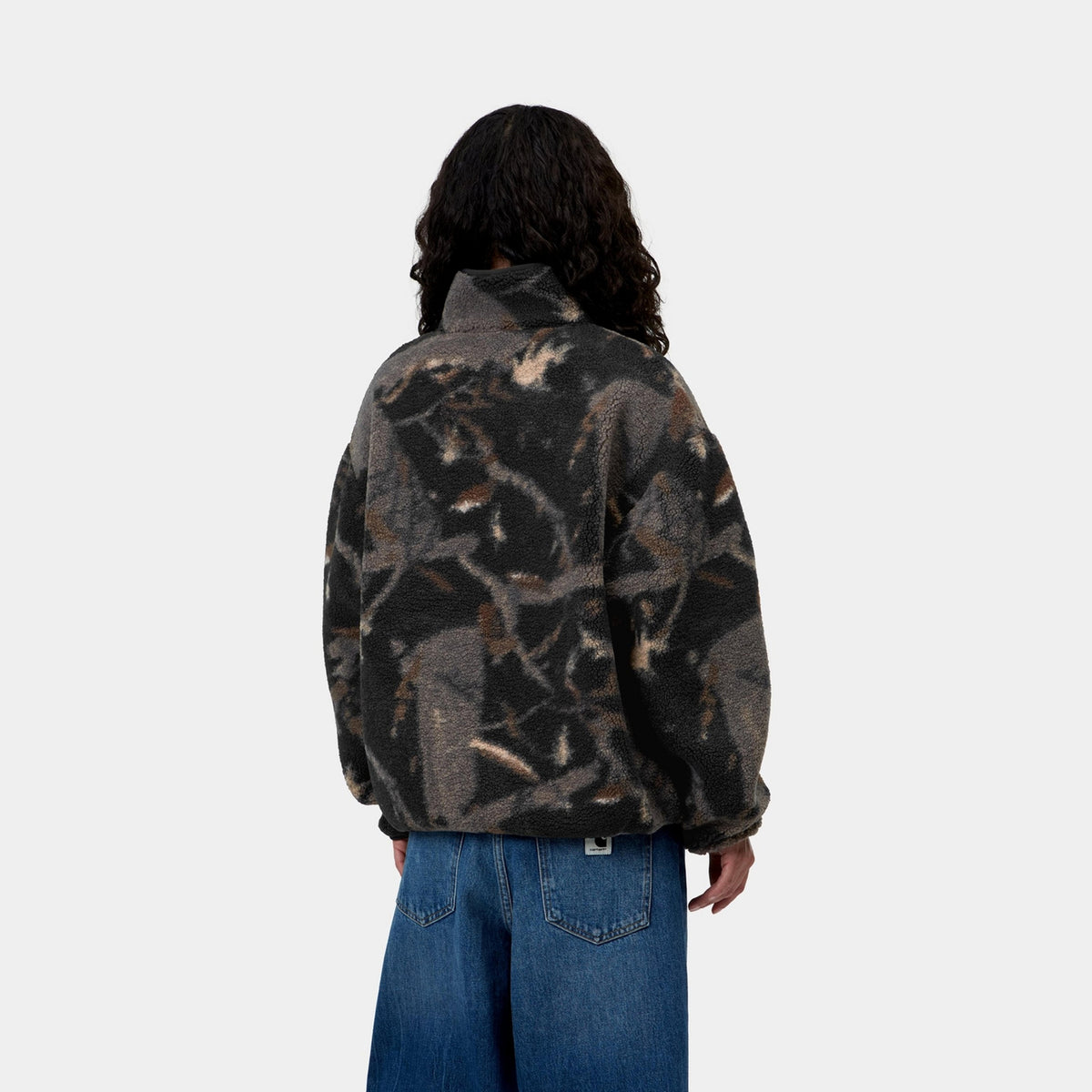 Carhartt WIP Womens Elliot High Neck Liner Camo Feather Tree Black / Black