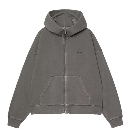Carhartt WIP Womens Hooded Benton Jacket Graphite Garment Dyed - pam pam