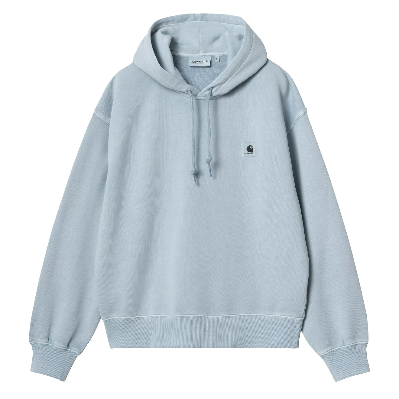 Carhartt WIP Womens Hooded Nelson Sweat Dusty Ice Garment Dyed