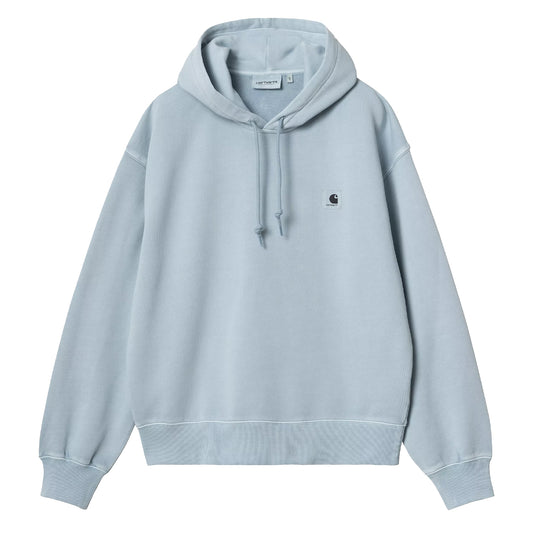 Carhartt WIP Womens Hooded Nelson Sweat Dusty Ice Garment Dyed