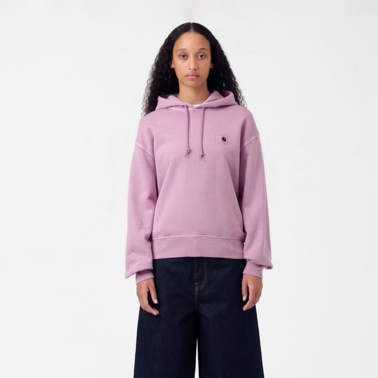 Carhartt WIP Womens Hooded Nelson Sweat Gentle Purple Garment Dyed - pam pam 